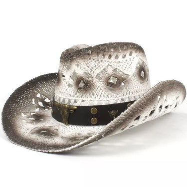 Chapeau De Paille Unisexe Blanc
